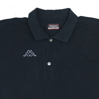 Kappa Men's Black 3XL Polo Shirt Short Sleeve Cotton Logo Top