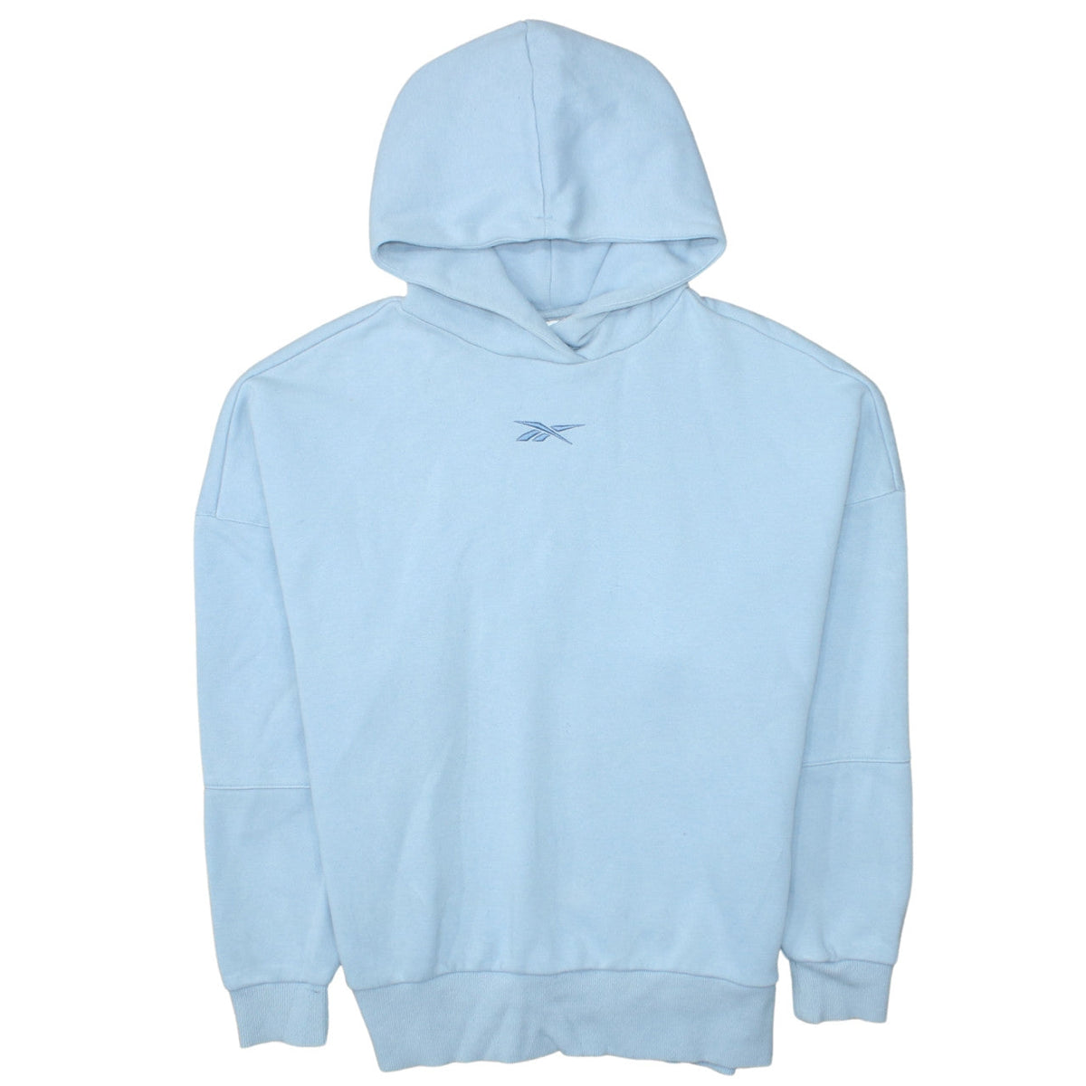 Reebok Womens Light Blue XS Pullover Hoodie Sweatshirt