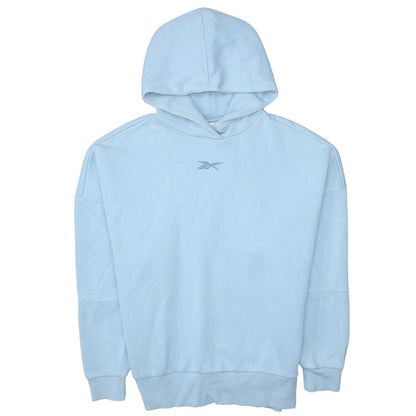 Reebok Womens Light Blue XS Pullover Hoodie Sweatshirt