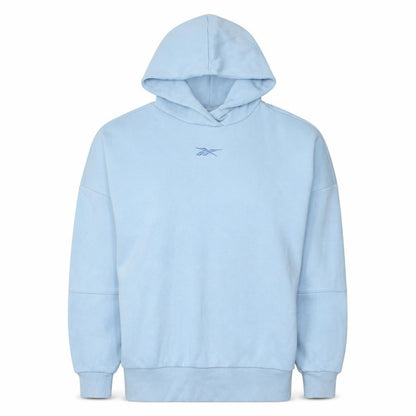 Reebok Womens Light Blue XS Pullover Hoodie Sweatshirt