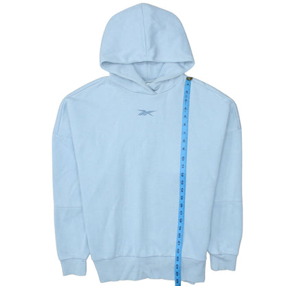 Reebok Womens Light Blue XS Pullover Hoodie Sweatshirt