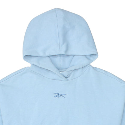 Reebok Womens Light Blue XS Pullover Hoodie Sweatshirt