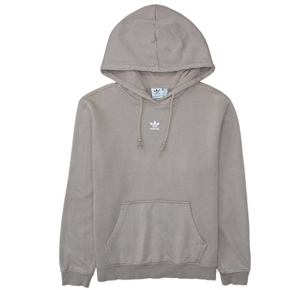 Adidas Men's Beige Pullover Hoodie M Fleece Logo Sweatshirt