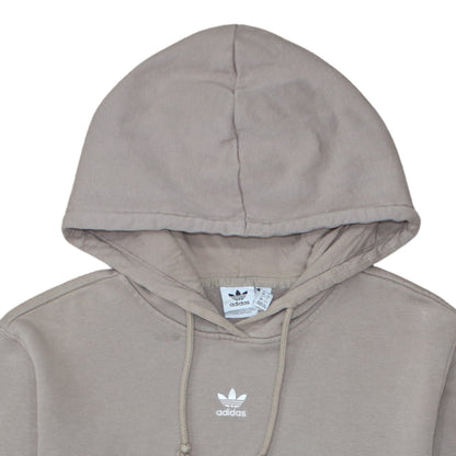 Adidas Men's Beige Pullover Hoodie M Fleece Logo Sweatshirt