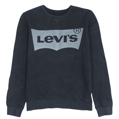 Levi's Black Graphic Logo Crew Neck Teens 14 Cotton Sweatshirt