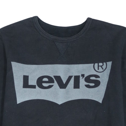 Levi's Black Graphic Logo Crew Neck Teens 14 Cotton Sweatshirt