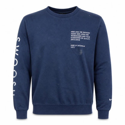 Nike Men's Blue Small Pullover Crew Neck Sports Sweatshirt