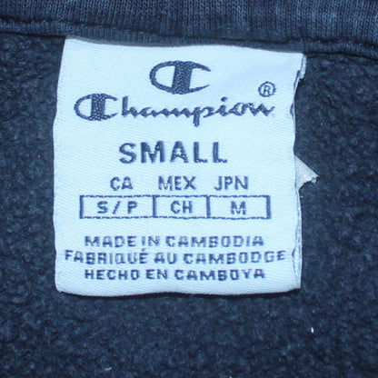 Champion Men's Blue Small Pullover Hoodie Logo Fleece Sweatshirt