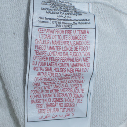 Nike Women's Grey Full Zip Hoodie Small - Logo Print Drawstring Hooded Sweatshirt