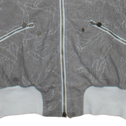 Nike Women's Grey Full Zip Hoodie Small - Logo Print Drawstring Hooded Sweatshirt