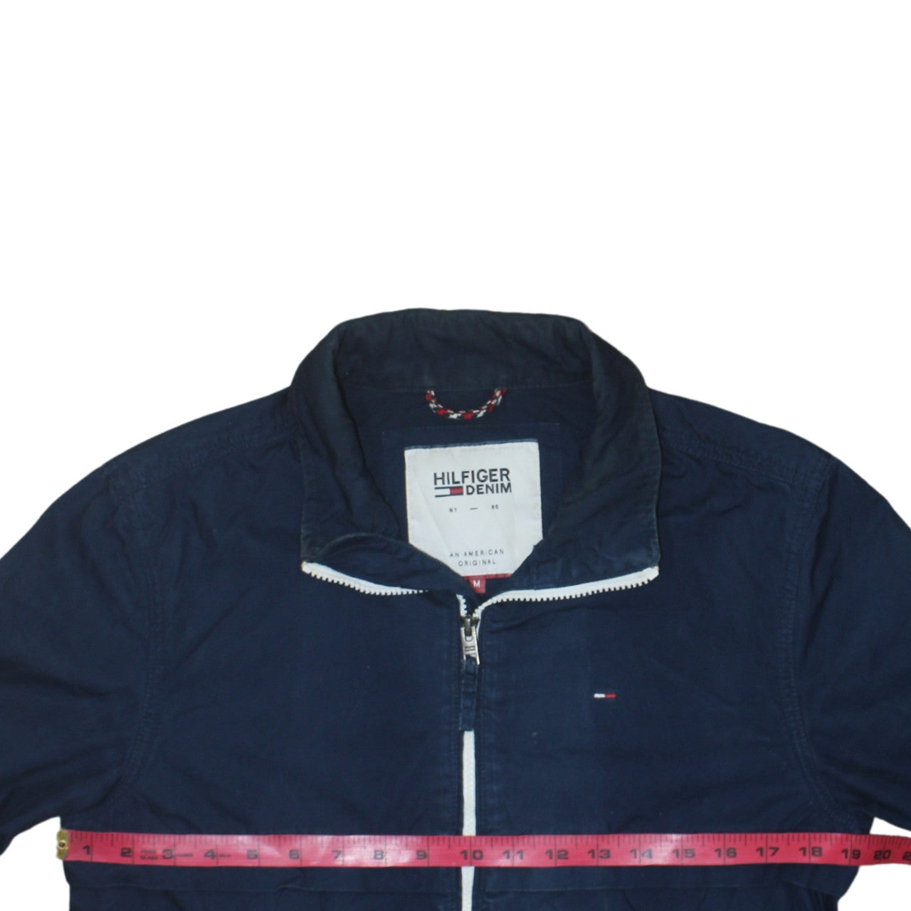 Tommy Hilfiger Men’s Blue Medium Bomber Jacket Full Zip Cotton