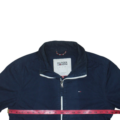 Tommy Hilfiger Men’s Blue Medium Bomber Jacket Full Zip Cotton