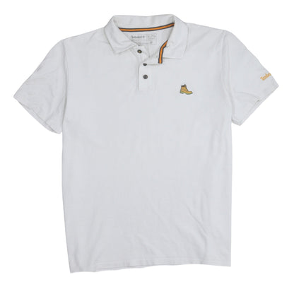 Timberland Men's White Cotton Regular Fit XL Polo Shirt
