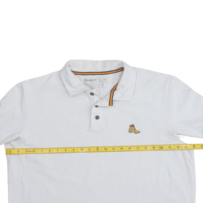 Timberland Men's White Cotton Regular Fit XL Polo Shirt