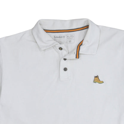 Timberland Men's White Cotton Regular Fit XL Polo Shirt