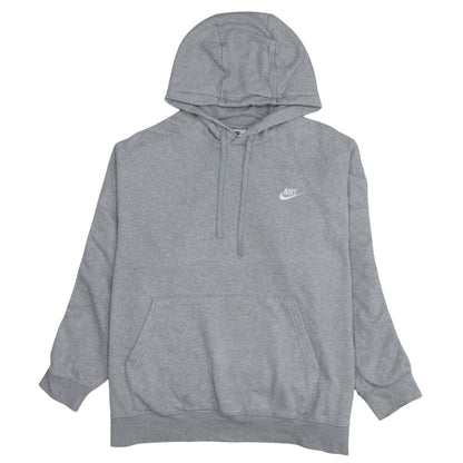 Nike Men's Grey XL Pullover Hoodie with Logo and Pockets