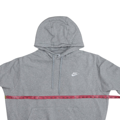Nike Men's Grey XL Pullover Hoodie with Logo and Pockets