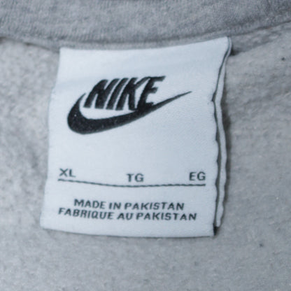 Nike Men's Grey XL Pullover Hoodie with Logo and Pockets