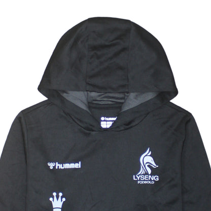 Hummel Boys Black 14 Years Pullover Hoodie Sweatshirt Football Top