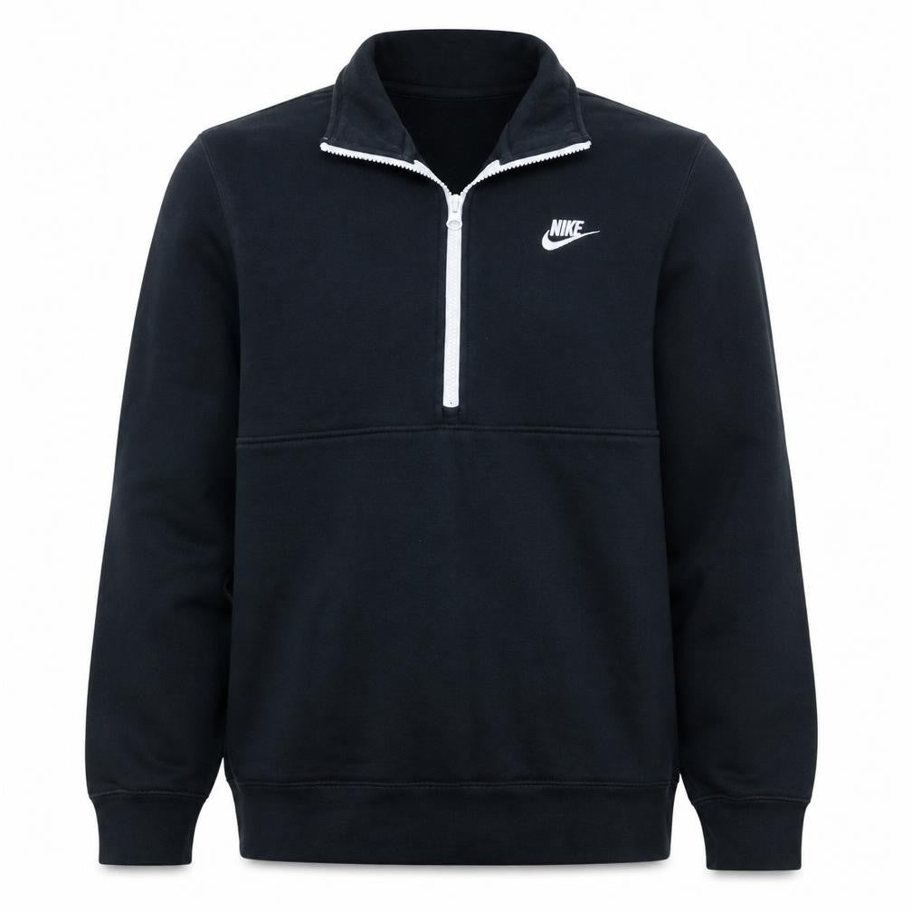 Nike Men's Black Small 1/2 Zip Sweatshirt Fleece Pullover