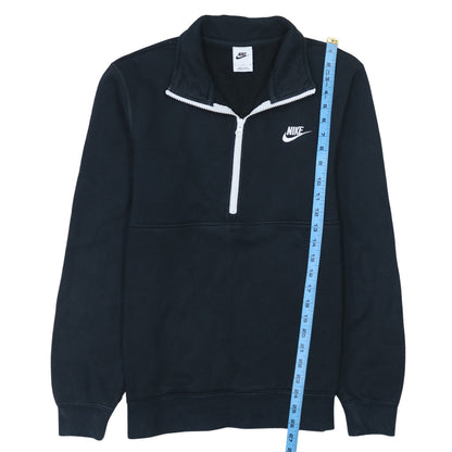 Nike Men's Black Small 1/2 Zip Sweatshirt Fleece Pullover