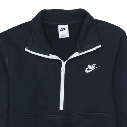 Nike Men's Black Small 1/2 Zip Sweatshirt Fleece Pullover