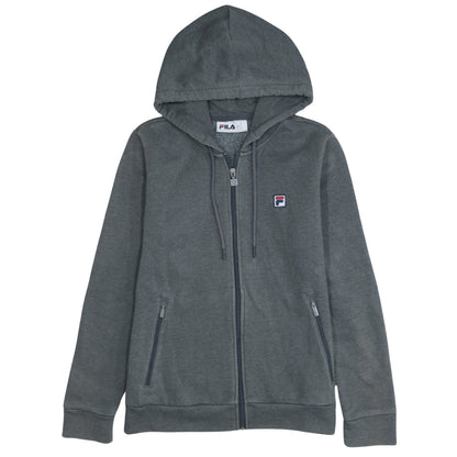 Fila Men’s Grey Full Zip Hoodie Size S Regular Fit Hooded Sweatshirt