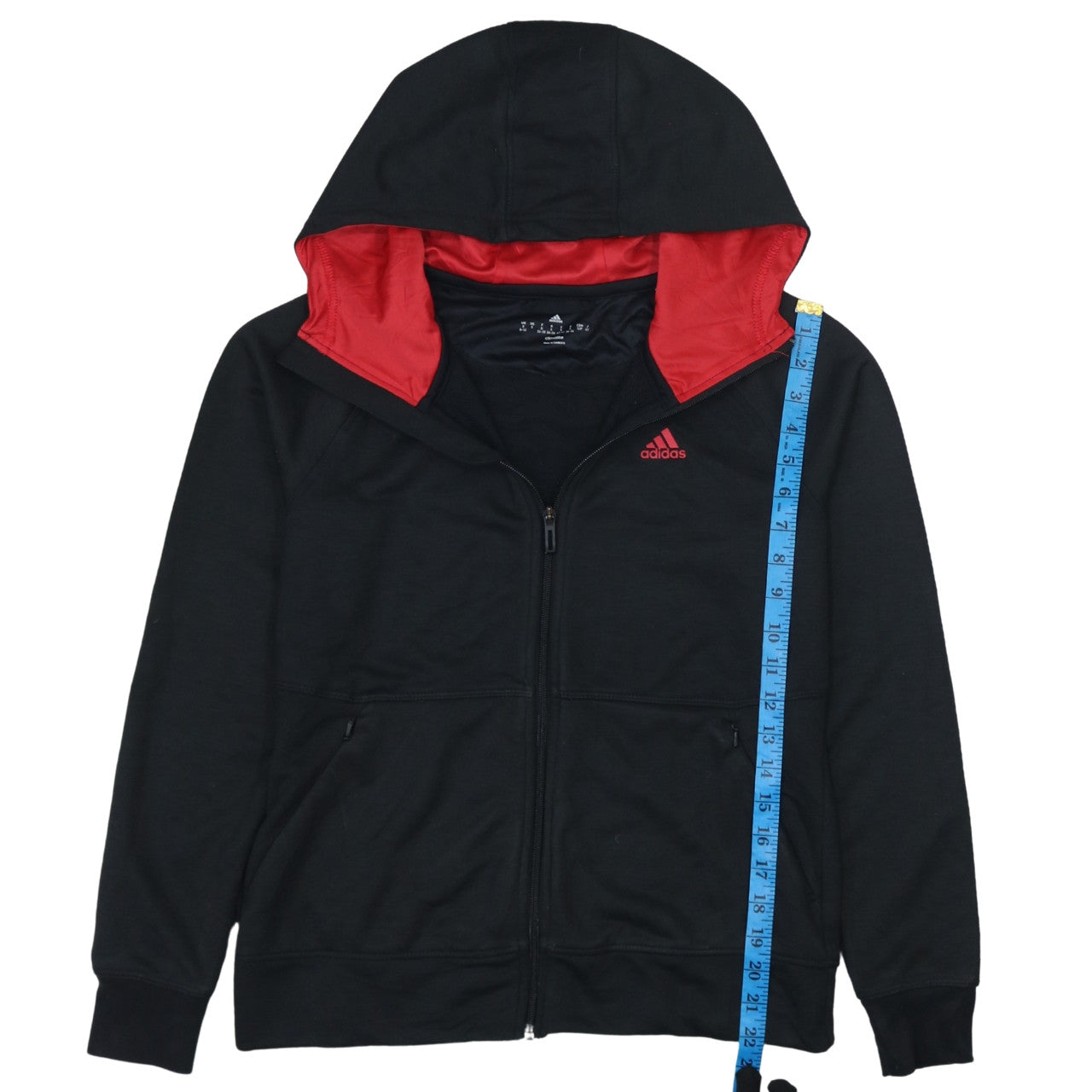 Adidas Womens Black Full Zip Climalite Hoodie Size S 8-10