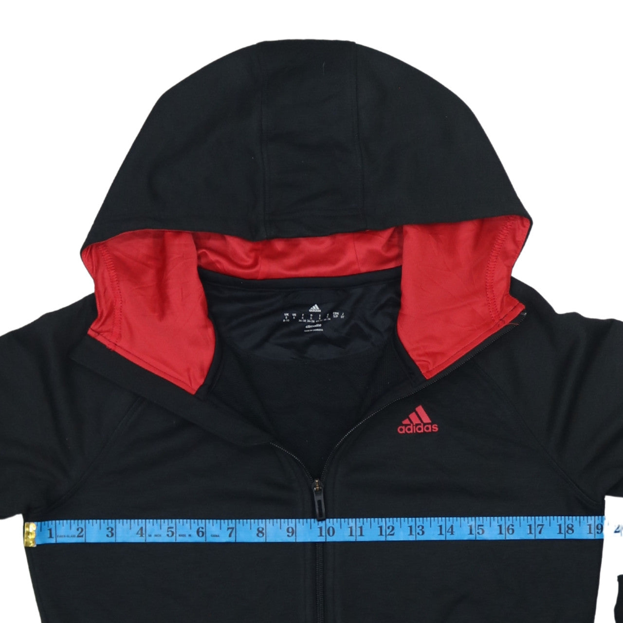 Adidas Womens Black Full Zip Climalite Hoodie Size S 8-10