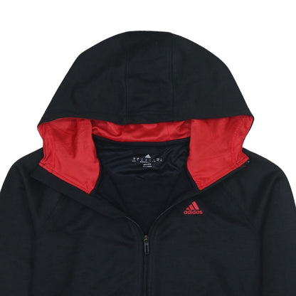 Adidas Womens Black Full Zip Climalite Hoodie Size S 8-10