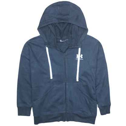 Under Armour Men’s Blue Full Zip Hoodie M Relaxed Fit Fleece
