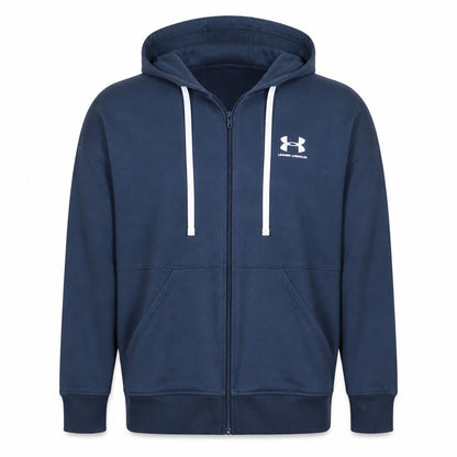 Under Armour Men’s Blue Full Zip Hoodie M Relaxed Fit Fleece