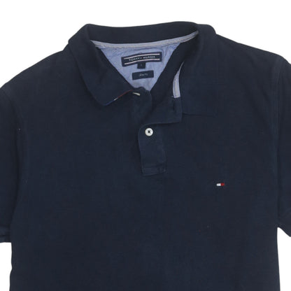 Tommy Hilfiger Men’s Blue Slim Fit Cotton Polo Shirt L