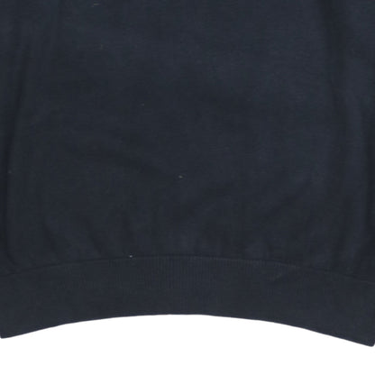 U.S. Polo Assn. Men's Blue V-Neck Cotton Blend Jumper Size M