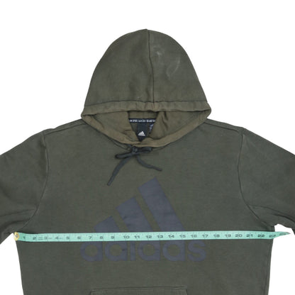 adidas Mens Green Pullover Hoodie Medium Graphic Logo Sportswear