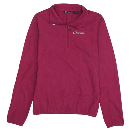 Berghaus Women’s Pink Fleece Pullover Sweatshirt Size M Half Zip Outdoor