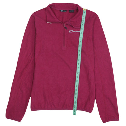 Berghaus Women’s Pink Fleece Pullover Sweatshirt Size M Half Zip Outdoor