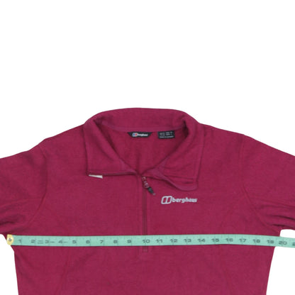 Berghaus Women’s Pink Fleece Pullover Sweatshirt Size M Half Zip Outdoor