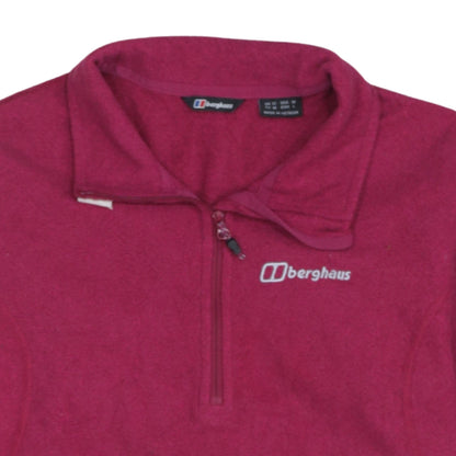 Berghaus Women’s Pink Fleece Pullover Sweatshirt Size M Half Zip Outdoor