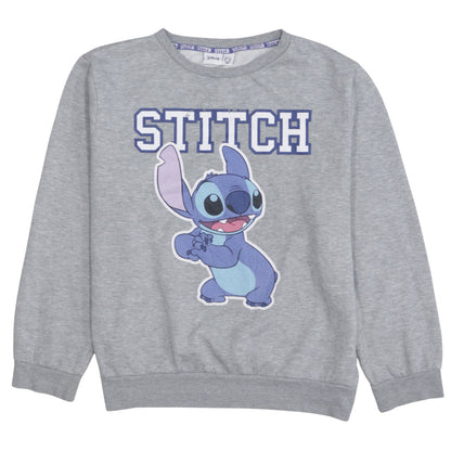 Disney Women’s Grey Stitch Sweatshirt L Character Print Pullover