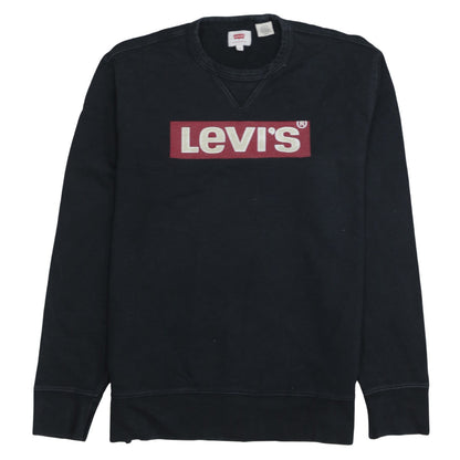 Levi's Men's Black Logo Crew Neck Sweatshirt Size S