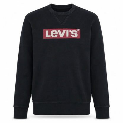 Levi's Men's Black Logo Crew Neck Sweatshirt Size S