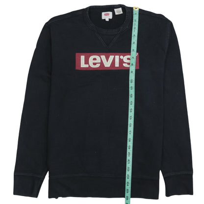 Levi's Men's Black Logo Crew Neck Sweatshirt Size S