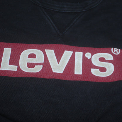 Levi's Men's Black Logo Crew Neck Sweatshirt Size S