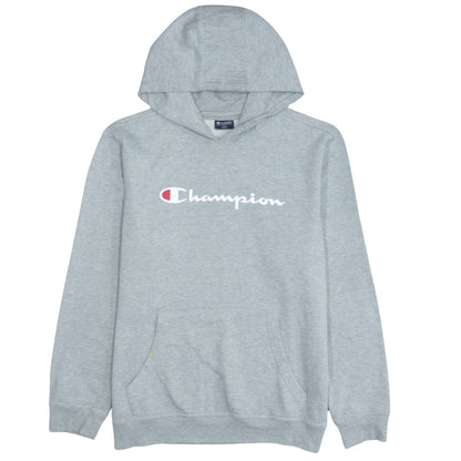 Champion Men's Grey XL Pullover Hoodie with Logo Print