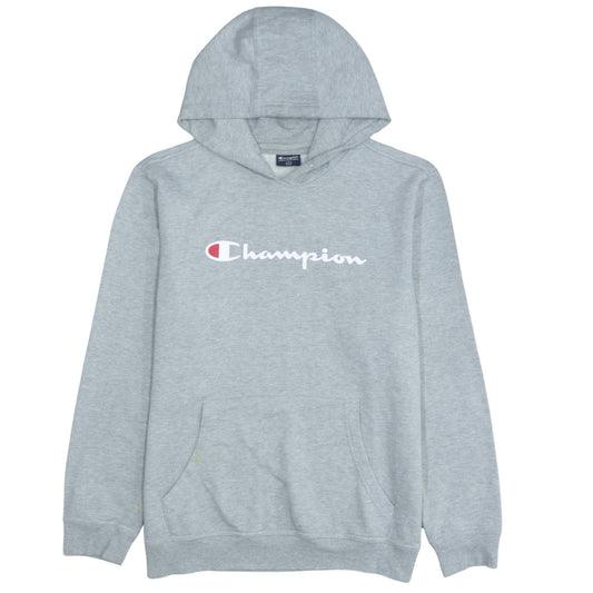 Champion Men's Grey XL Pullover Hoodie with Logo Print