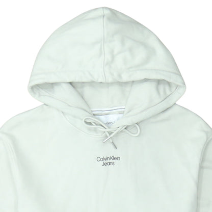 Calvin Klein Jeans Men's Beige Pullover Hoodie Size M