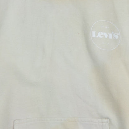 Levi's Men's Beige Pullover Hoodie XS Regular Fit Fleece Sweatshirt