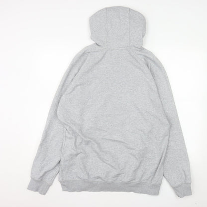 Gymshark Men Grey Pullover Hoodie XL Fleece Cotton Blend