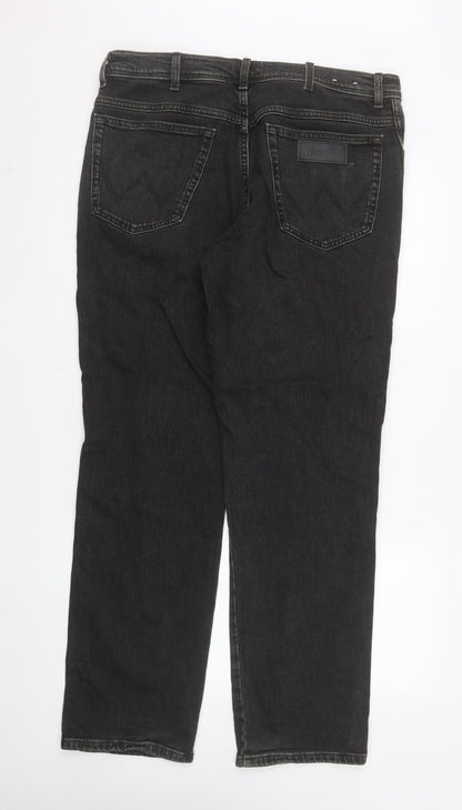 Wrangler Men's Black Straight Leg Texas Jeans W36 L32 Regular Fit